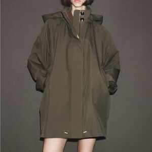 Zara | woman’s Brown green army cargo jacket, oversized large